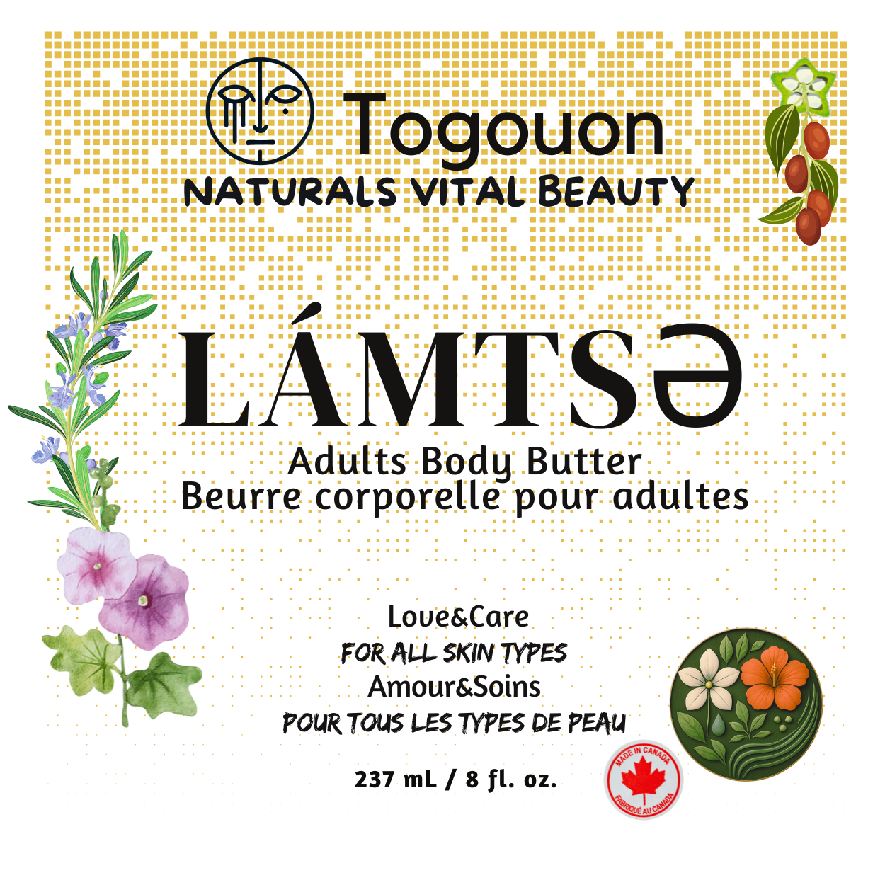 LAMTSE rich body butter for adult skin hydration