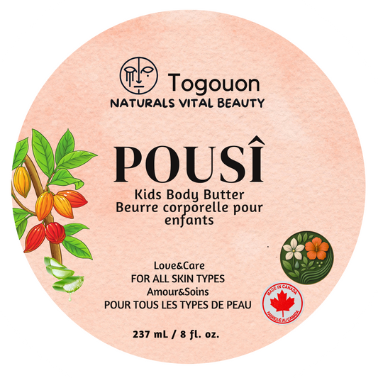 POUSÎ kids body butter with orange zest and mint
