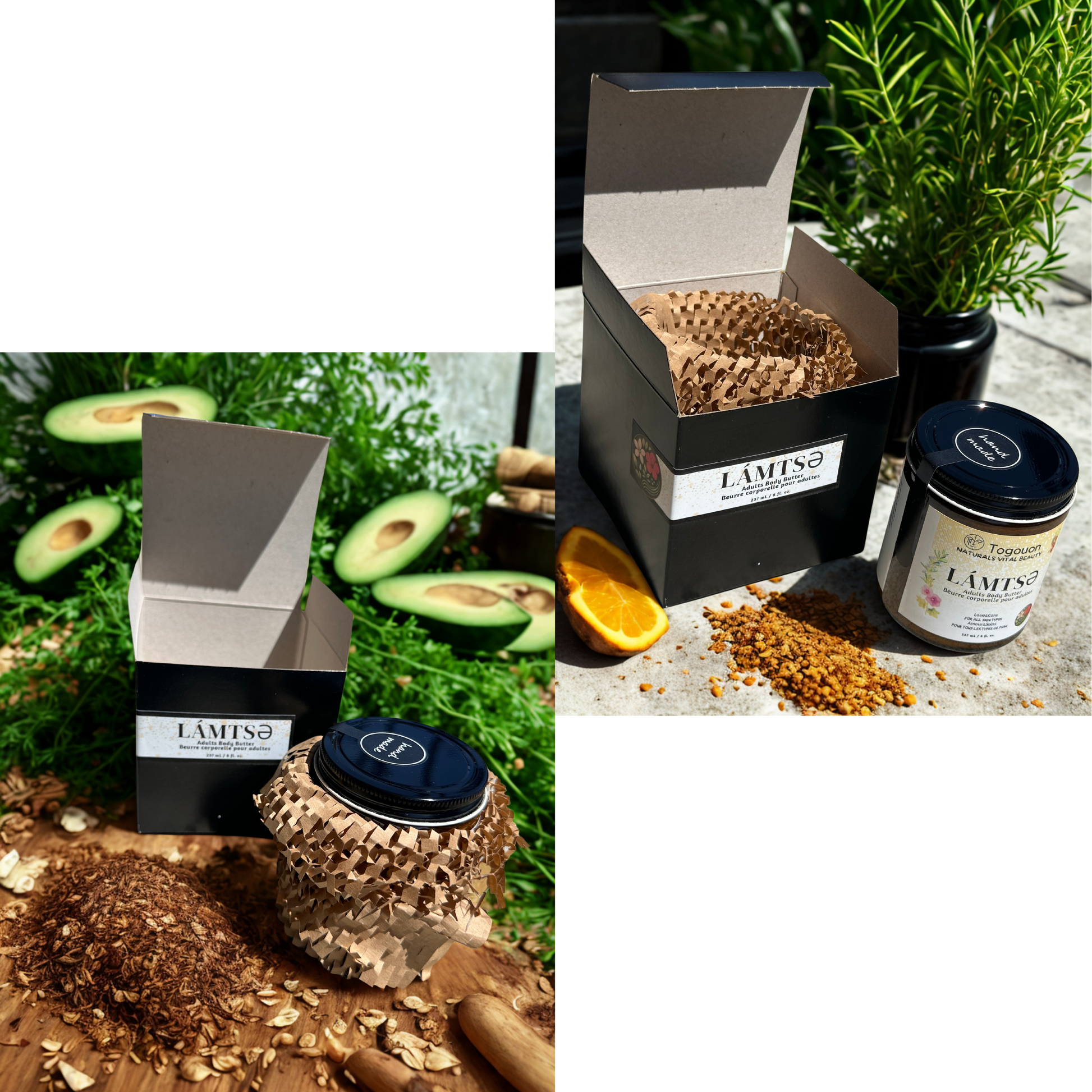 Whipped body butter with shea and coconut
